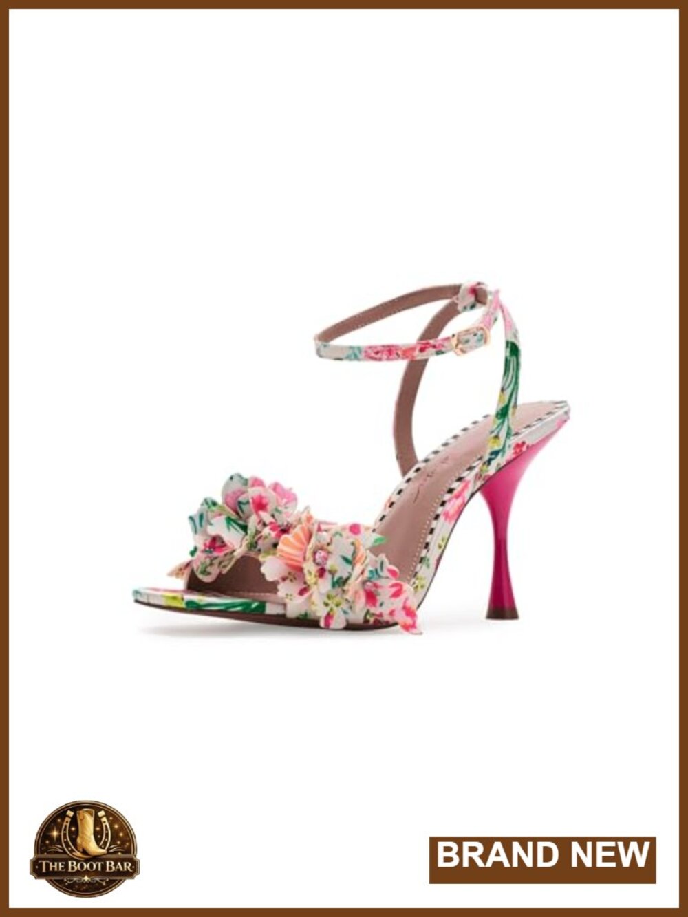 Lace Up Kitten Heel Sandal Open Toe Ankle Strap Buckle